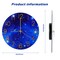12-Inch Blue Glass Galaxy Wall Clock for Bedroom, Living Room, Office – Frameless Silent Battery Operated Round Clock with Tempered Glass (Requires 1x AA Battery)